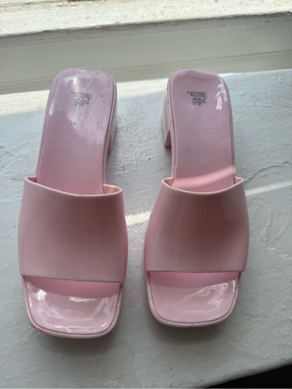 wild fable Pink Patent Block Heel Mule